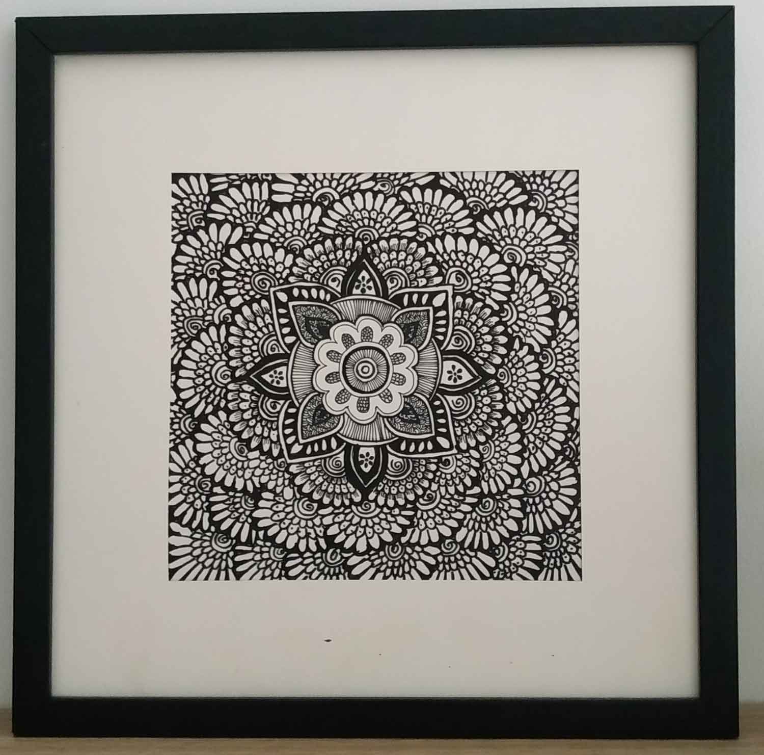 Mandala Drawing with Pen on Paper "Untitled" art by Deepika  Bhansali