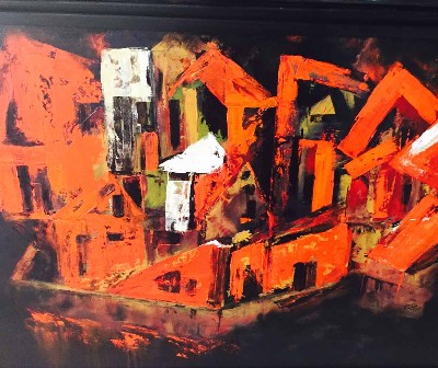 Dwelling-Abstract-painting-acrylic-on-canvas-vaishali-rajapurkar-IG249-IndiGalleria