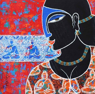 Yasodhara-Acrylic-on-Canvas-Pratiksha-Bothe-Ig1223-IndiGalleria