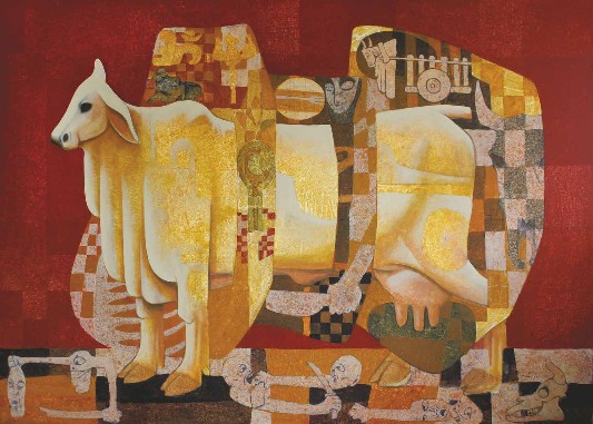 The-Silent-Witness-Acrylic-on-Canvas-Dnyaneshwar-Arun-Parbhane-IG1640-IndiGalleria