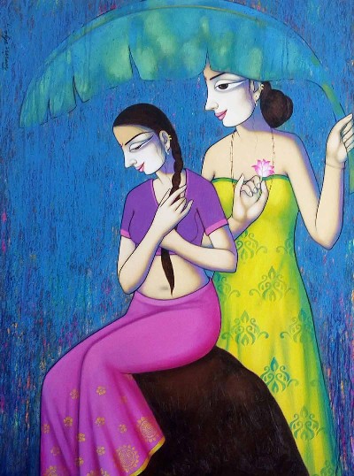 Figurative-Painting-Acrylic-on-Canvas-Pravin-Utge-IG1607-IndiGalleria