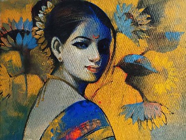 Beauty-Acrylic-on-Canvas-Sanjay-Lokhande-IG1541-IndiGalleria