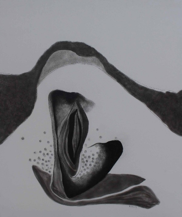 Charcoal-Painting-on-Canvas-Kranti-Bankar-IG1620-IndiGalleria