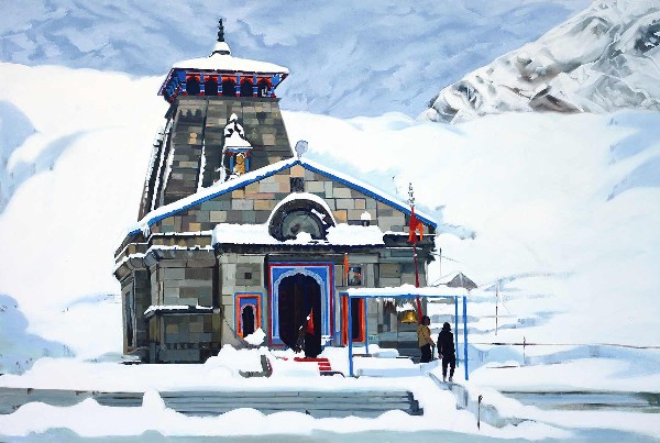 Kedarnath-Oil-Painting-on-Canvas-Sangeeta-Takalkar-IG551-IndiGalleria