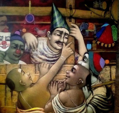 Toys-Seller-Acrylic-Painting-on-Canvas-Pramod-Apet-IG1678-IndiGalleria