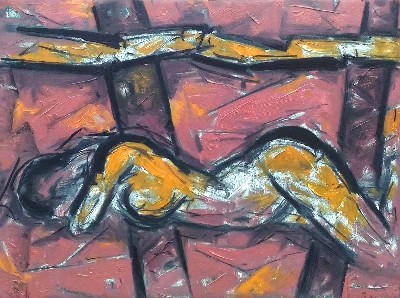 Nude-Woman-Painting-Acrylic-on-Canvas-Santoshkumar-R-Patil-IG1175-IndiGalleria