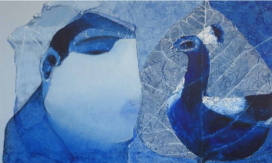 Swayvedan-Acrylic-on-canvas-Laxman-Chavan-IG246-IndiGalleria