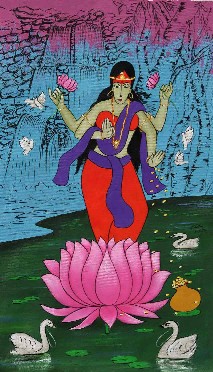 dhan-laxmi-painting-acrylic-on-canvas-chetan-katigar-IG1691