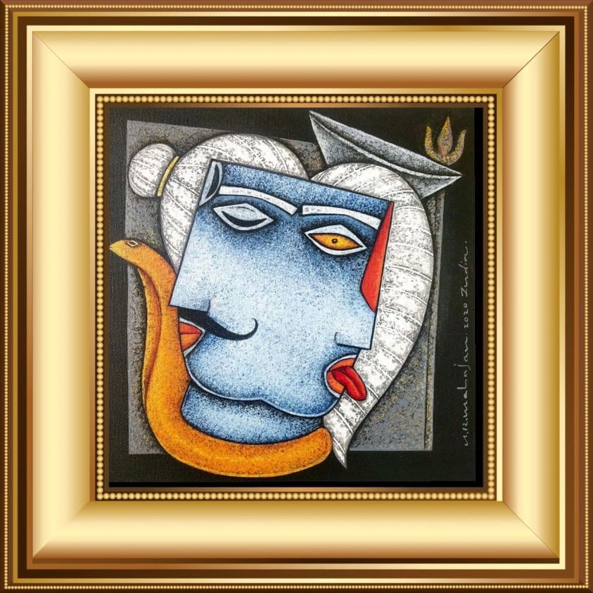 Figurative Painting with Acrylic on Canvas "Untitled-5" art by Arvind Rajaram Mahajan