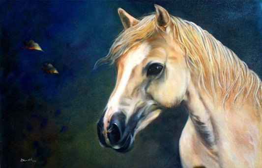 Horse-Painting-Oil-Dhanashri-Kale-IndiGalleria-IG-1882