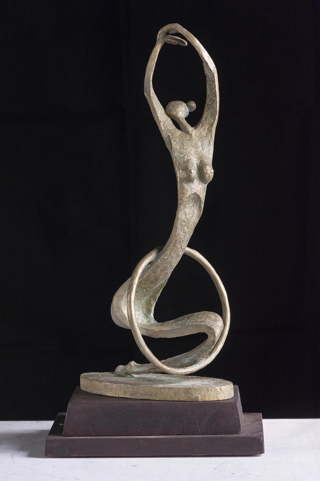 Figurative Sculpture with Bronze"Rhythm" art by Prabir Roy