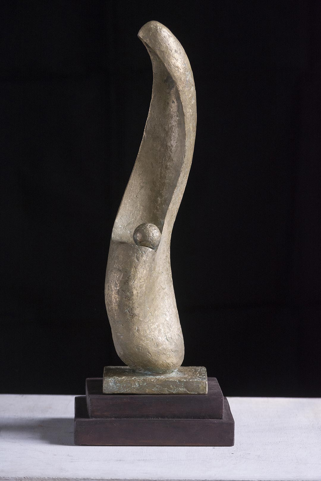 Figurative Sculpture with Bronze"Bonded-3" art by Prabir Roy