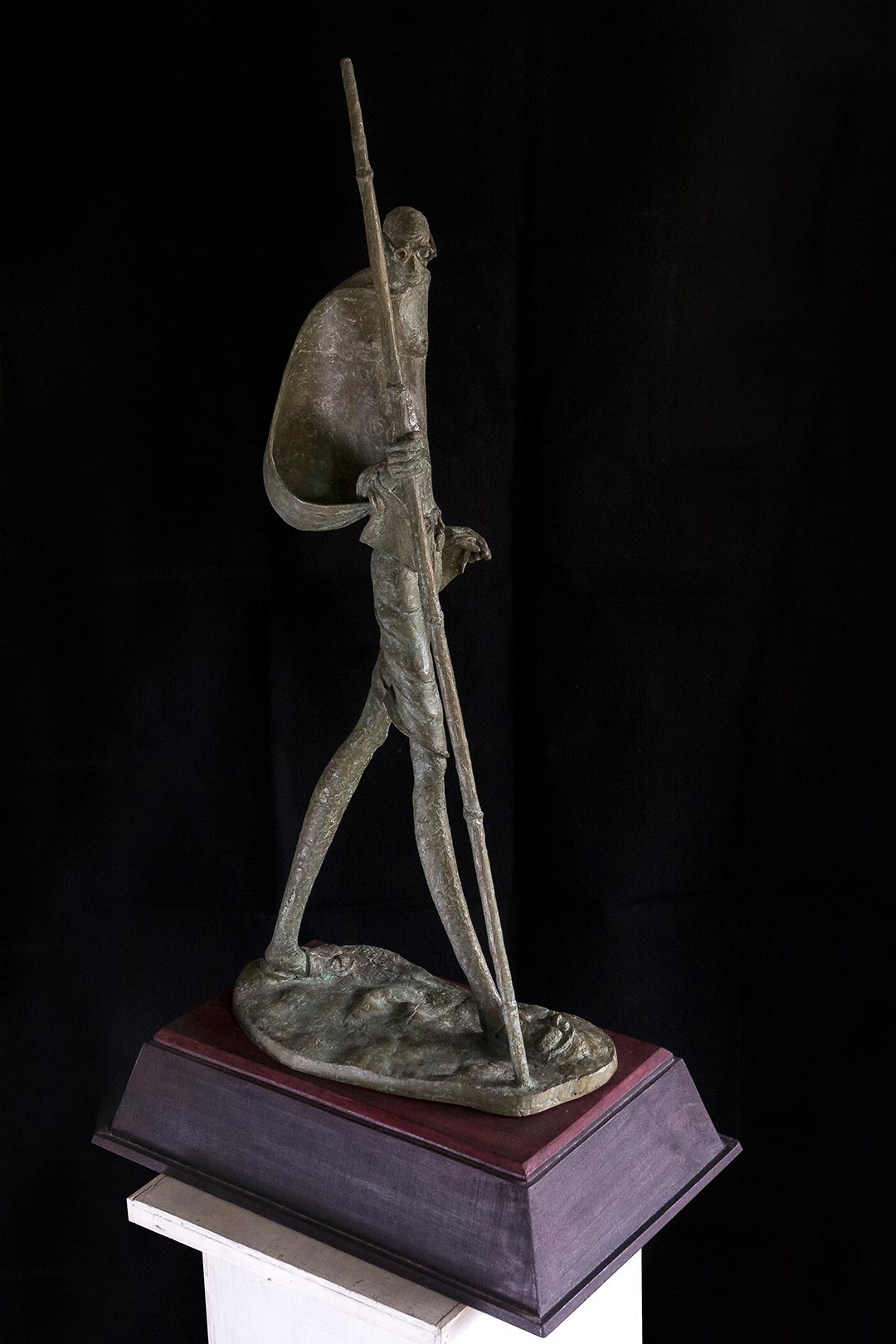 Figurative Sculpture with Bronze"Our Leader" art by Prabir Roy