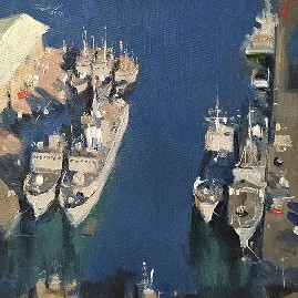 Dockyard-Oil-on-Canvas-Paresh-Thukrul-IndiGalleria-IG1302