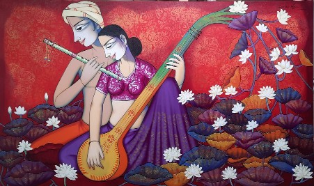 Radha-Krishna-Painting-Pravin-Utge-IndiGalleria-IG1565