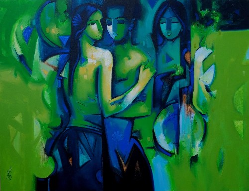 Inner-Sound-2-Acrylic-Painting-Arvind-Kolapkar-IndiGalleria-IG1494