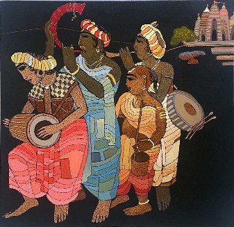 Musicians-Acrylic-on-Canvas-Siddharth-Shingade-IndiGalleria-IG537