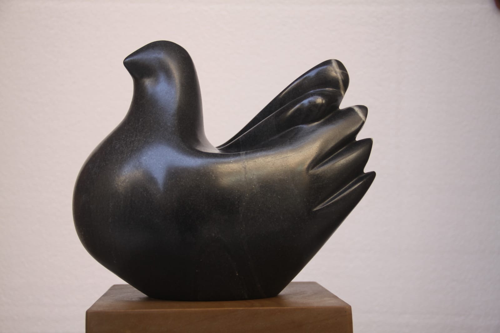 Figurative Sculpture with Stone"Dove-1" art by Kosal Kumar