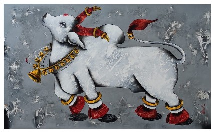 Nandi-Bull-2-60x36-Painting-Paras-Parmar-IndiGalleria-IG2121